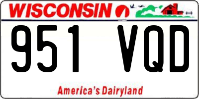 WI license plate 951VQD