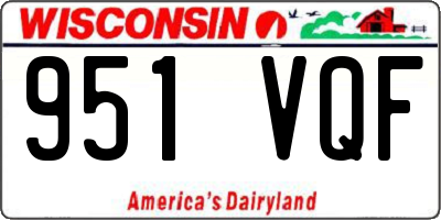 WI license plate 951VQF