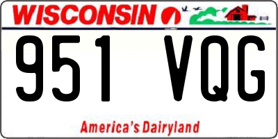 WI license plate 951VQG