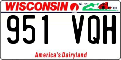 WI license plate 951VQH