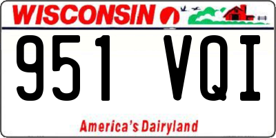WI license plate 951VQI