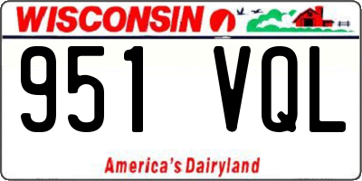 WI license plate 951VQL