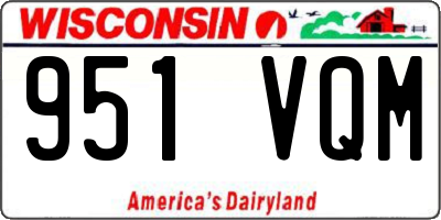 WI license plate 951VQM