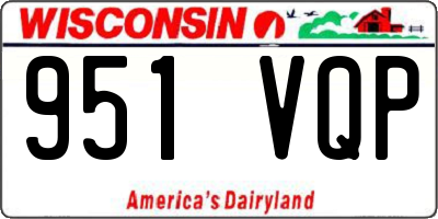 WI license plate 951VQP