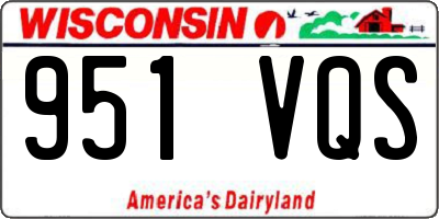 WI license plate 951VQS
