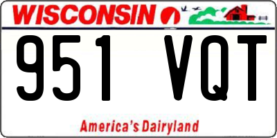 WI license plate 951VQT