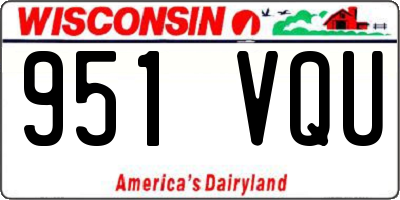 WI license plate 951VQU