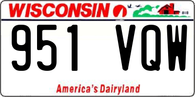 WI license plate 951VQW