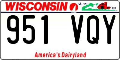 WI license plate 951VQY