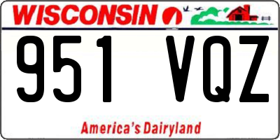 WI license plate 951VQZ
