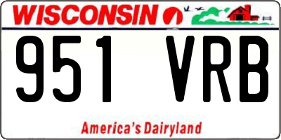 WI license plate 951VRB