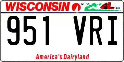 WI license plate 951VRI
