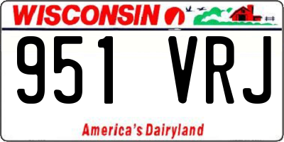 WI license plate 951VRJ