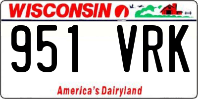 WI license plate 951VRK