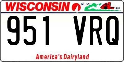 WI license plate 951VRQ