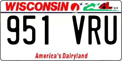 WI license plate 951VRU