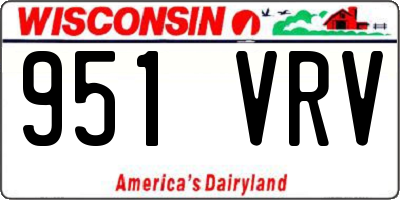 WI license plate 951VRV