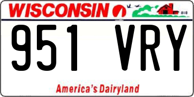 WI license plate 951VRY
