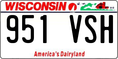 WI license plate 951VSH