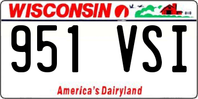 WI license plate 951VSI