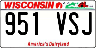WI license plate 951VSJ