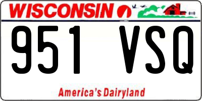 WI license plate 951VSQ
