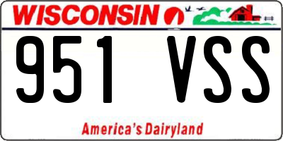 WI license plate 951VSS