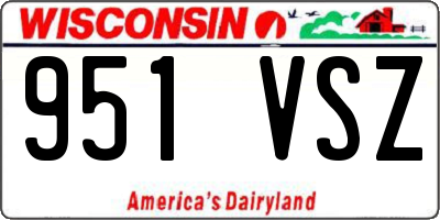 WI license plate 951VSZ