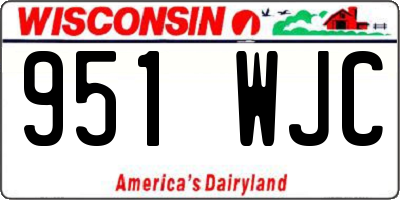 WI license plate 951WJC