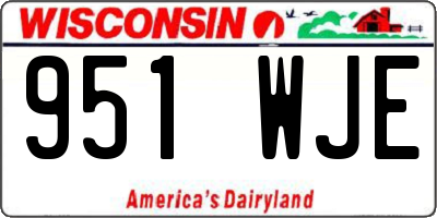 WI license plate 951WJE