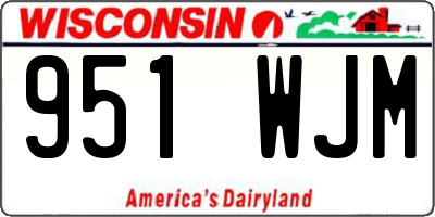 WI license plate 951WJM