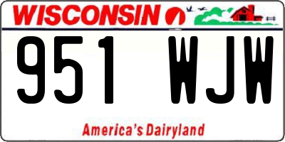 WI license plate 951WJW