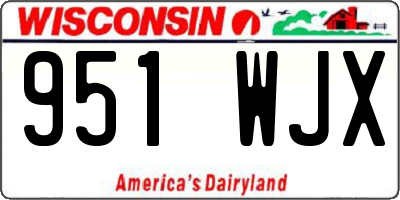 WI license plate 951WJX