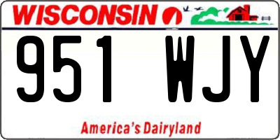 WI license plate 951WJY