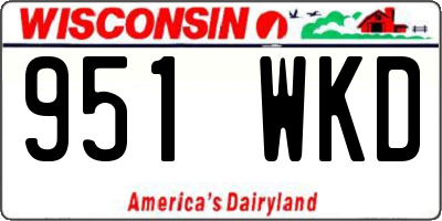 WI license plate 951WKD