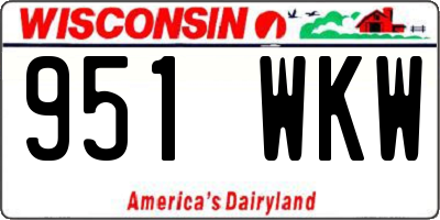 WI license plate 951WKW
