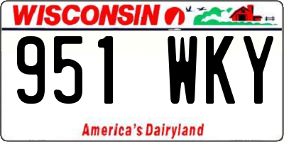 WI license plate 951WKY