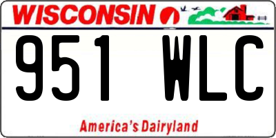 WI license plate 951WLC