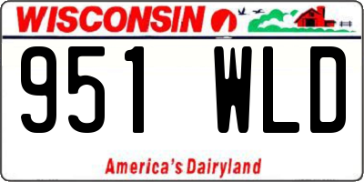 WI license plate 951WLD