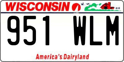 WI license plate 951WLM