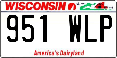 WI license plate 951WLP