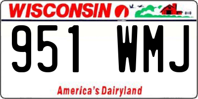WI license plate 951WMJ