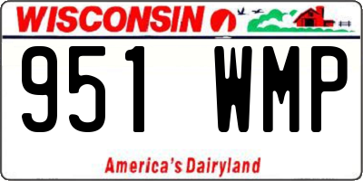 WI license plate 951WMP