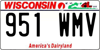 WI license plate 951WMV