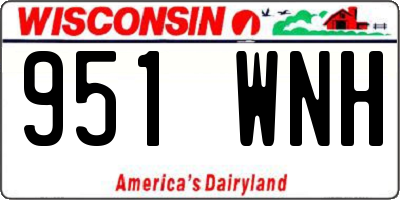 WI license plate 951WNH