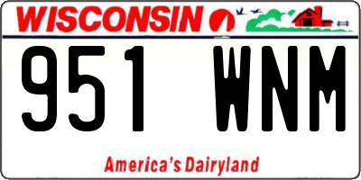 WI license plate 951WNM