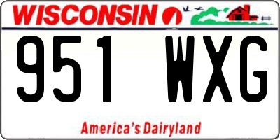 WI license plate 951WXG