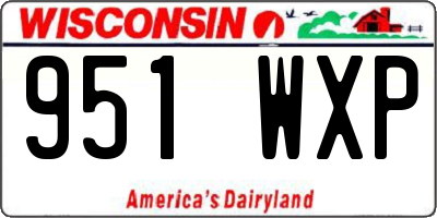 WI license plate 951WXP