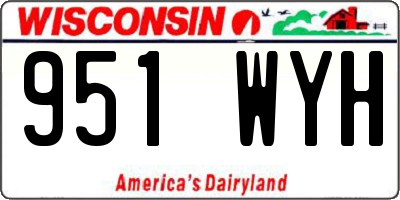 WI license plate 951WYH