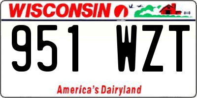 WI license plate 951WZT